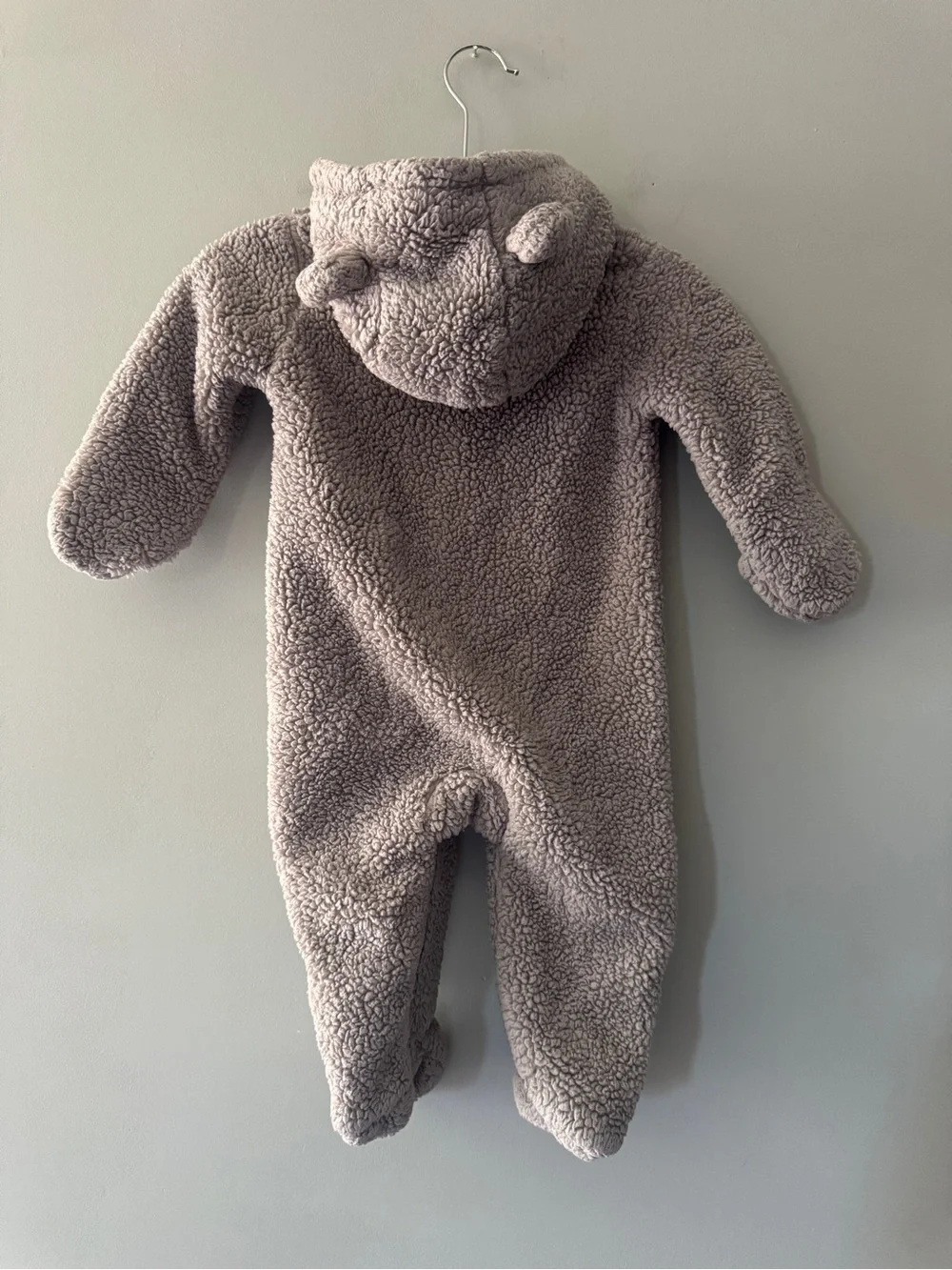 Carter's | Plush Sherpa Footed One-Piece in Taupe | 9M